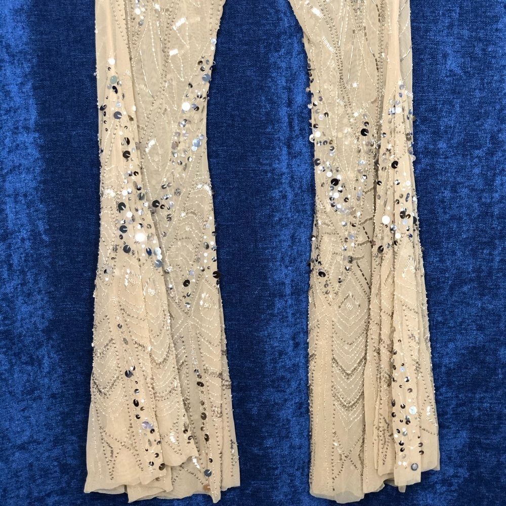 Free People Center Stage Embellished Flare Pants - Picture 9 of 10